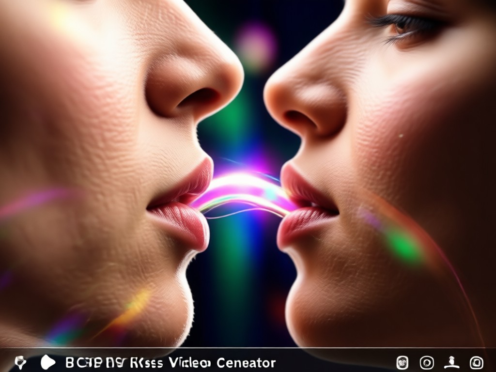 AI generating realistic facial expressions for a kiss