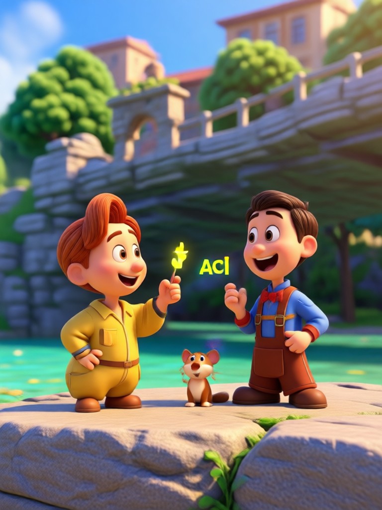 AI generated Pixar character with playful expression