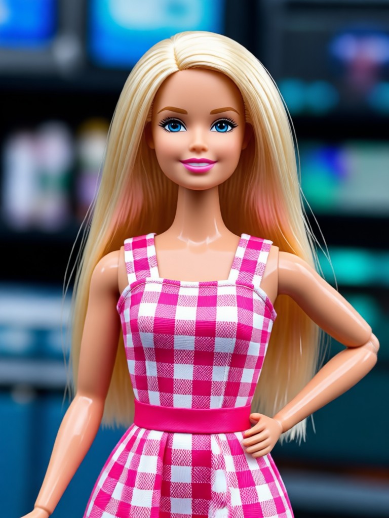 AI Barbie doll box generator output example
