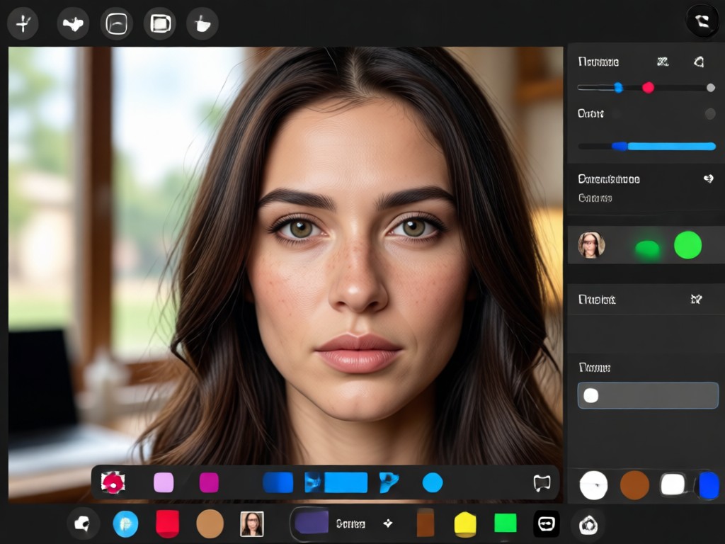 High-quality portrait before and after animation