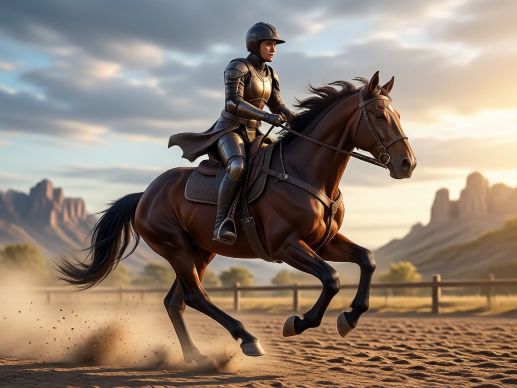 Berbagai gaya untuk AI horse riding generator