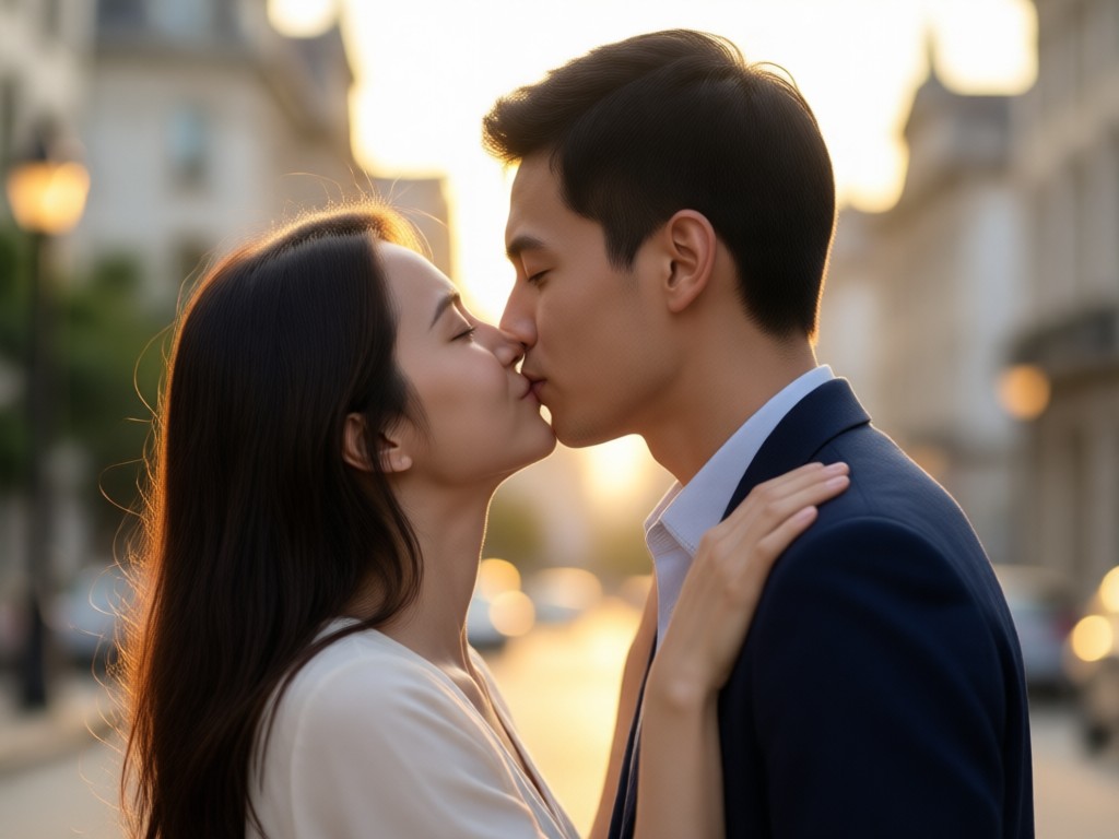 AI kiss video realistic facial animation
