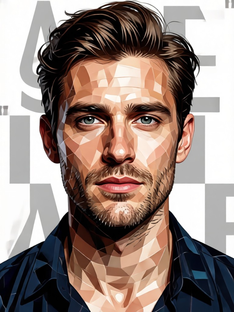 Colorful pop art celebrity mosaic