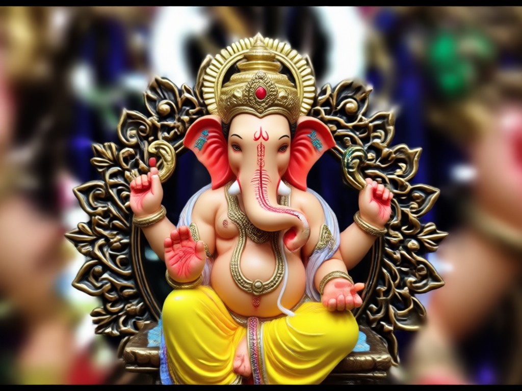 Vídeo con IA del gesto de bendición de Ganesha