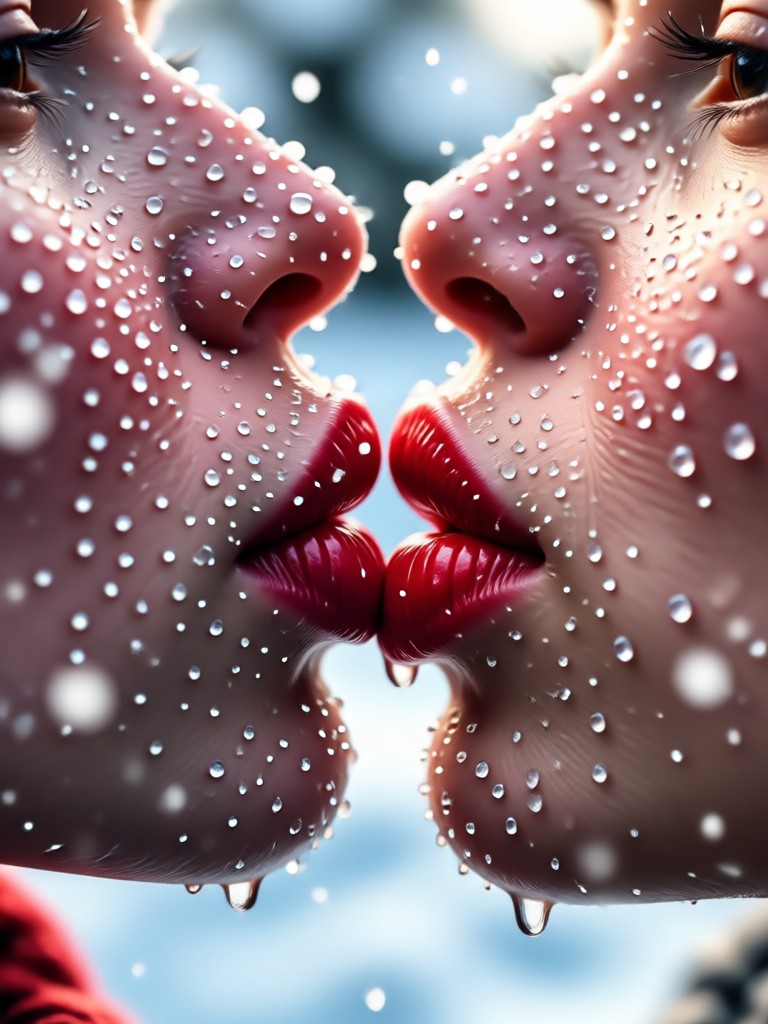 Realistic photo to video kiss transformation