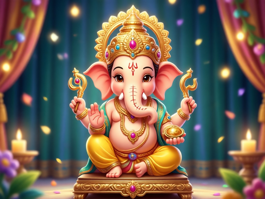 Ganpati-Foto zu Video animieren