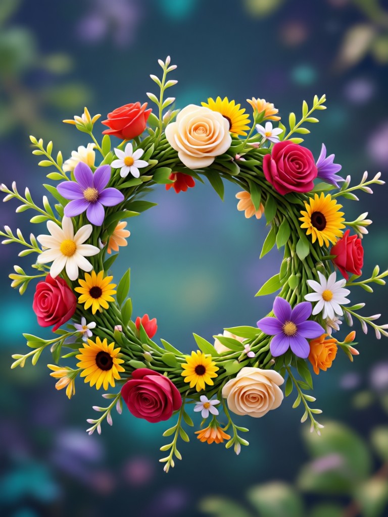 AI flower crown for a child's portrait
