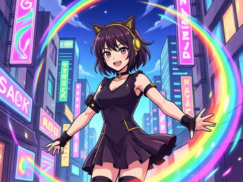 Arte anime profesional creado con filtro AI