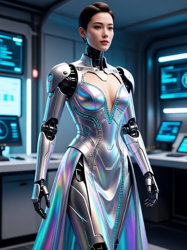 Perfectly fitted leather jacket generated by AI dress change