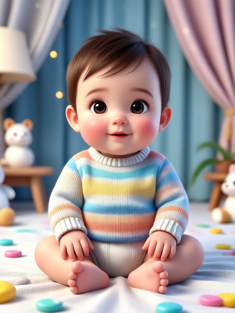 AI baby photo with parent comparison