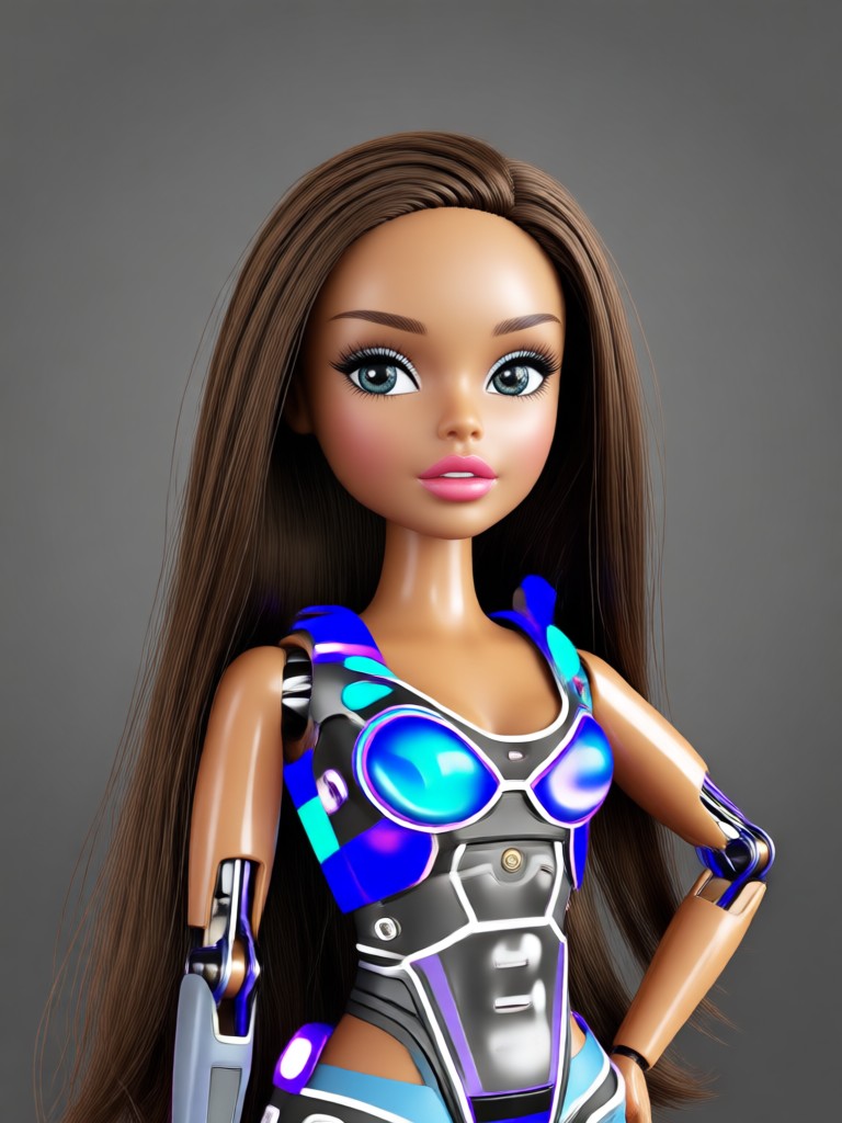 Muñeca Bratz glamurosa en un vestido de fiesta brillante