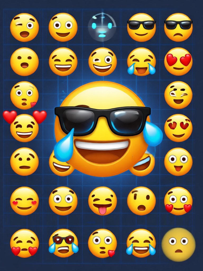 Gamer themed emoji with headset