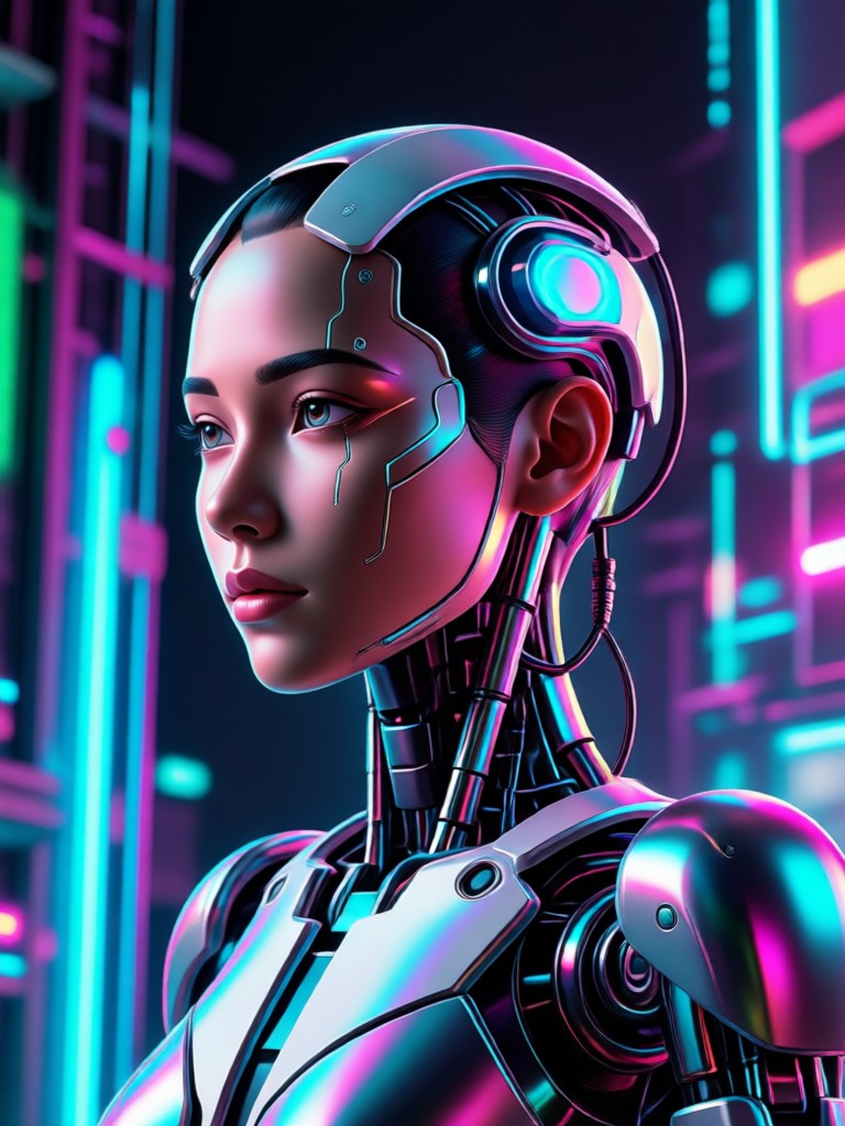 Cyberpunk themed AI avatar