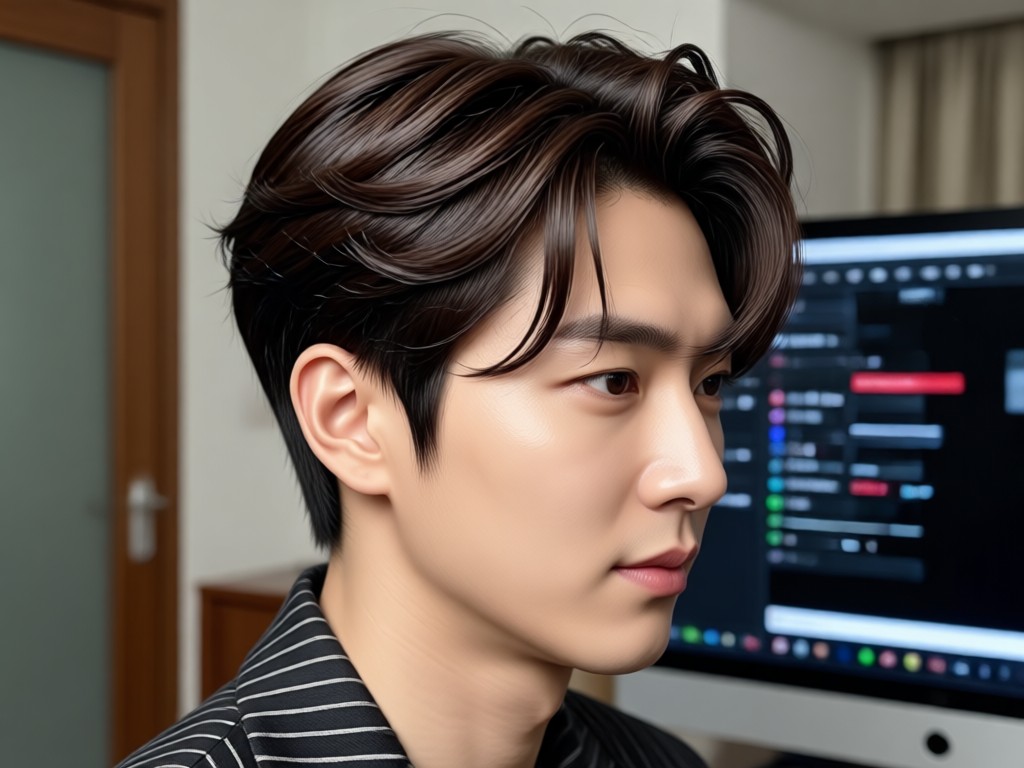 Perbandingan menunjukkan analisis fitur wajah AI yang akurat untuk penyesuaian gaya rambut