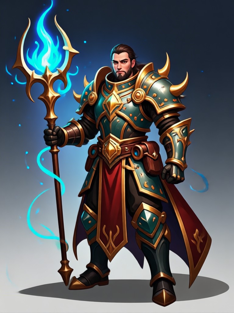 DND AI character art of a Tiefling Warlock