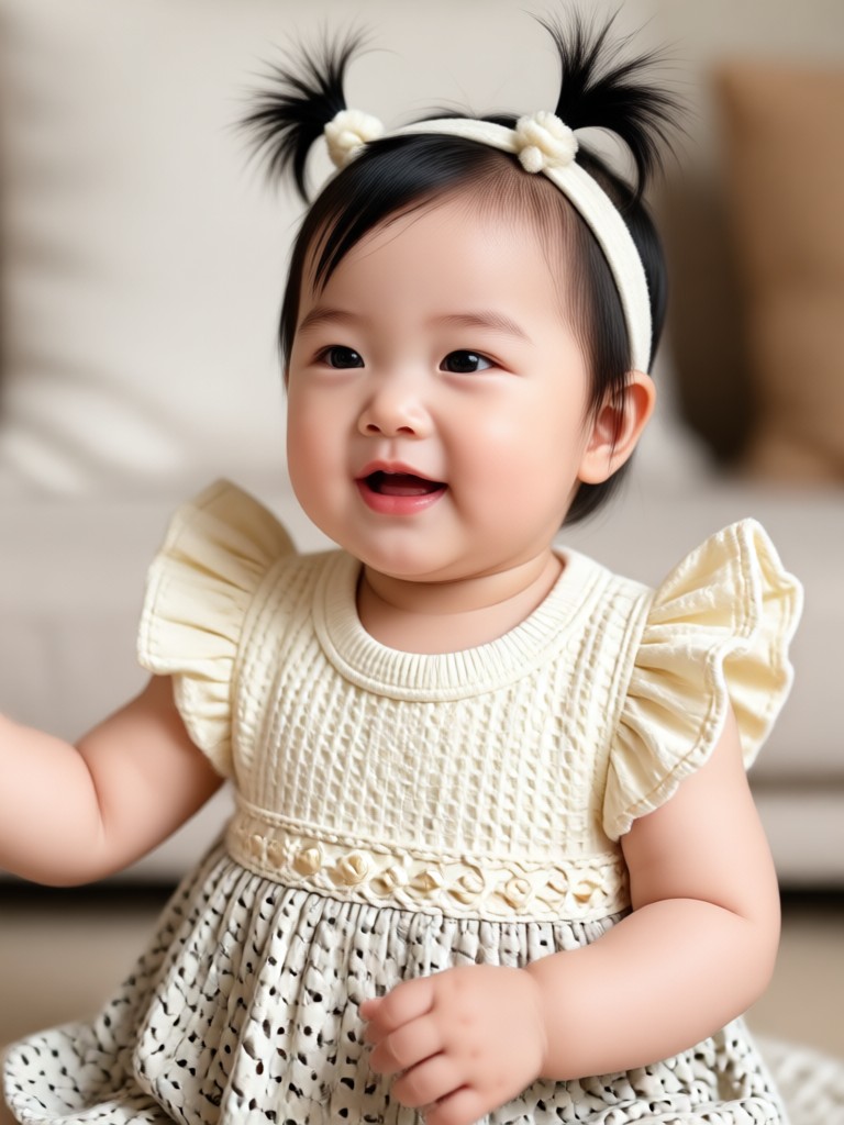 Newborn baby portrait in a classic woven basket