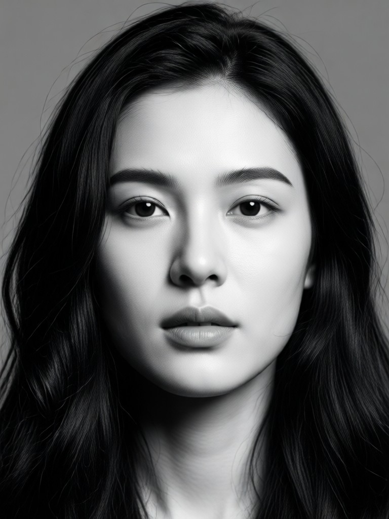 Artistic AI portrait with selective focus effect