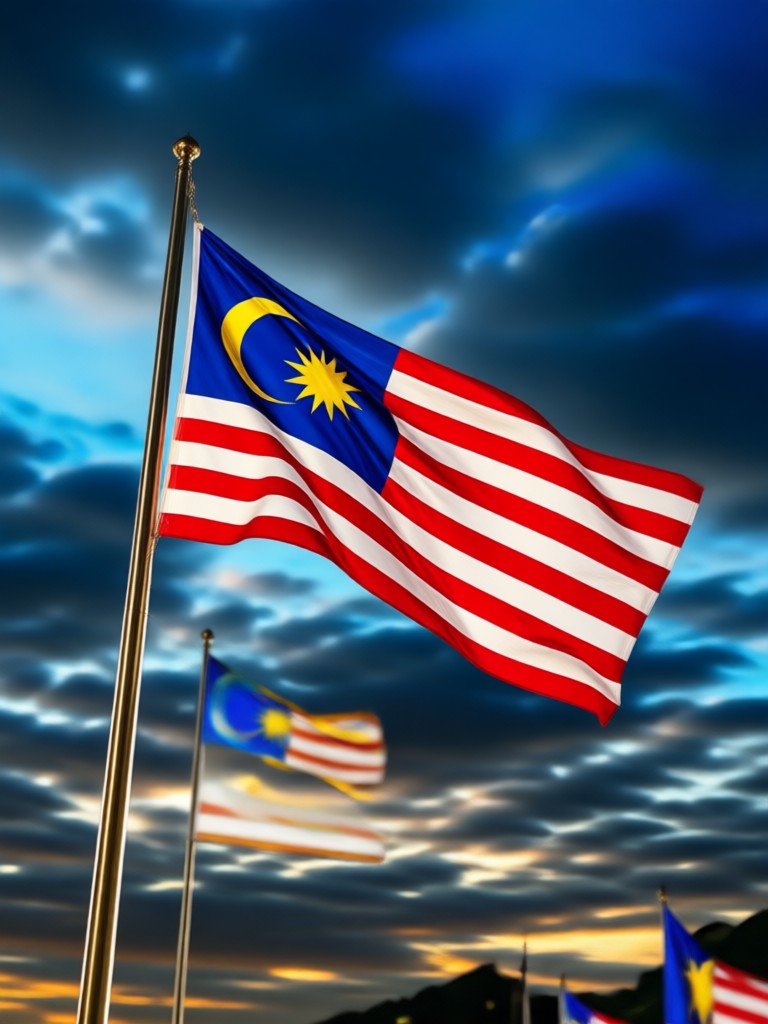Selfie dengan efek bingkai Jalur Gemilang