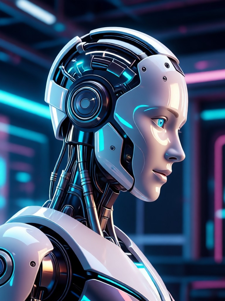 AI robot filter result elegant gold plated android