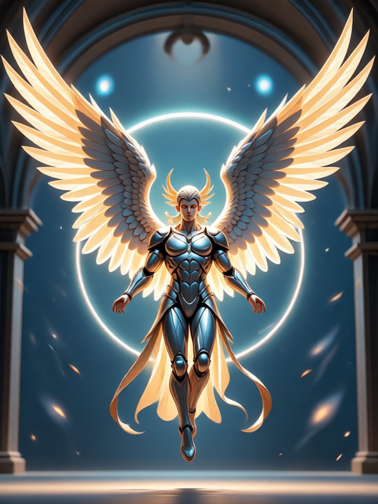 Ethereal anime style celestial being