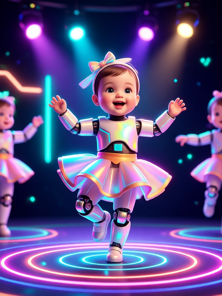Baby ballet dance AI video