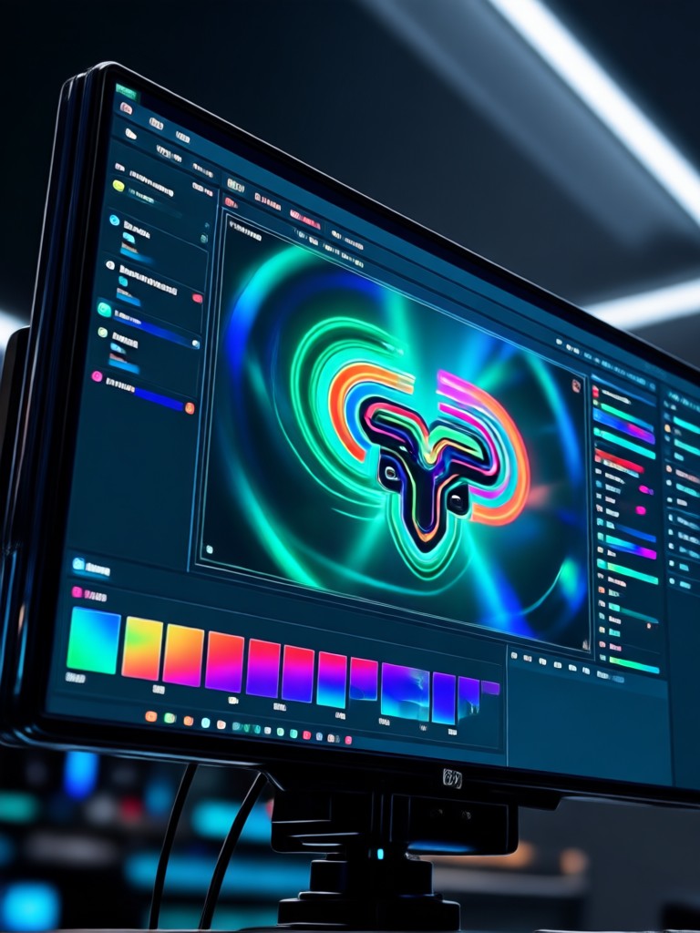 Abstract art motion graphics AI video