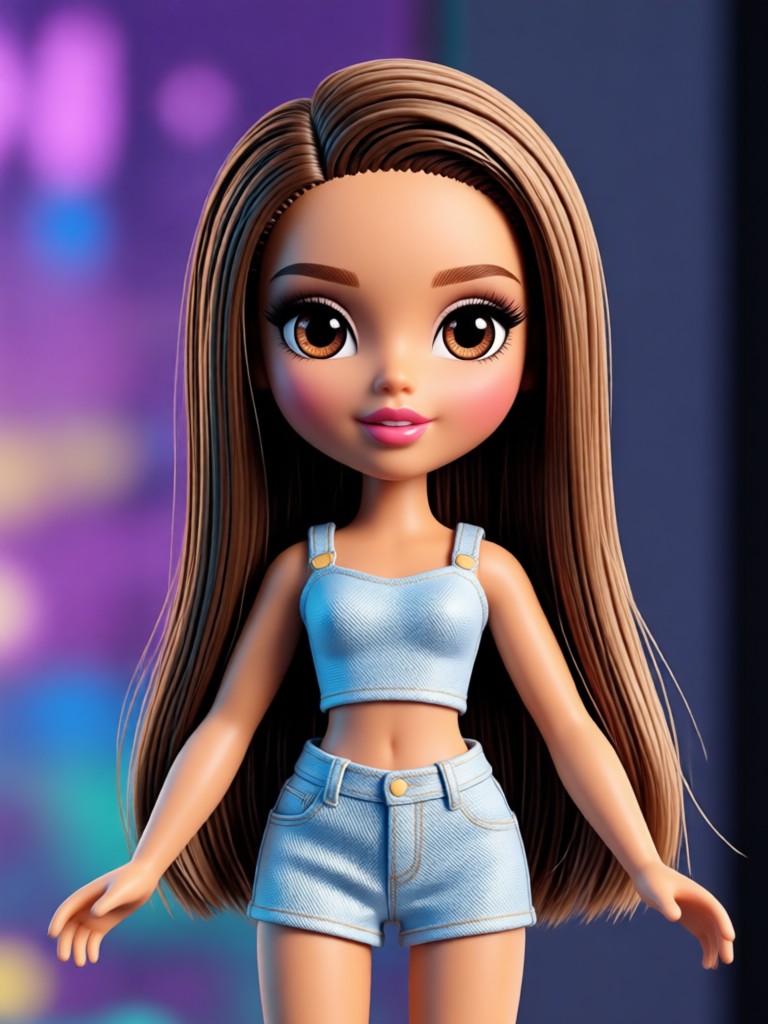 Muñeca Bratz estilo Y2K con botas plataforma