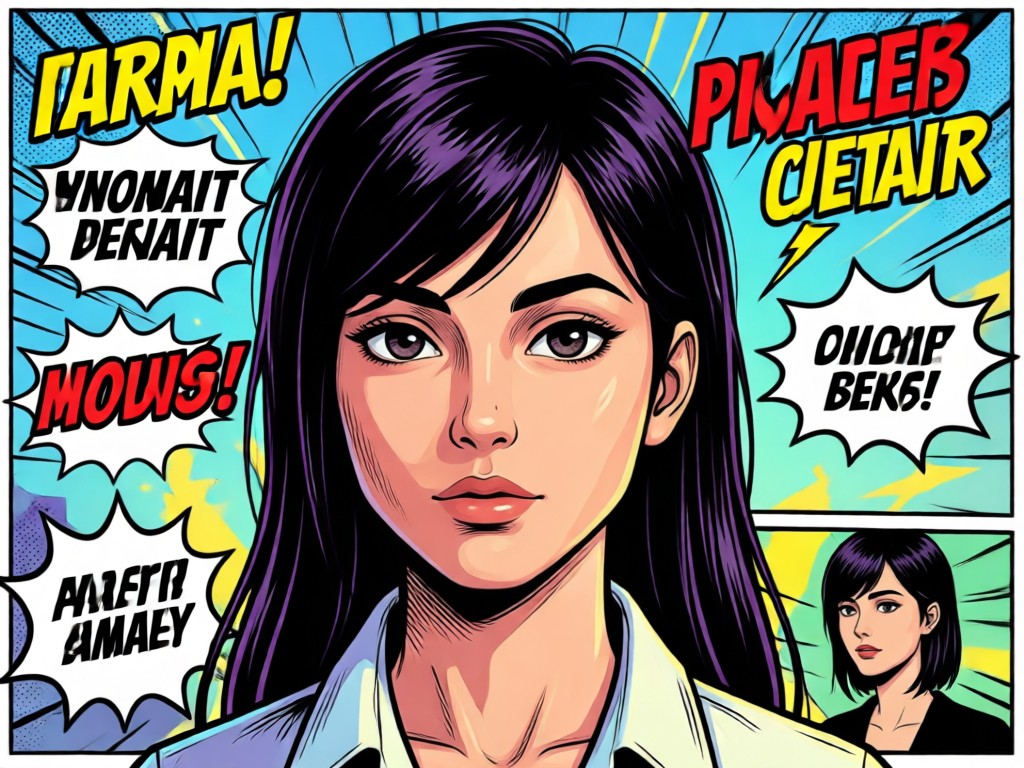 User interface showing fast, free 3D comic generation