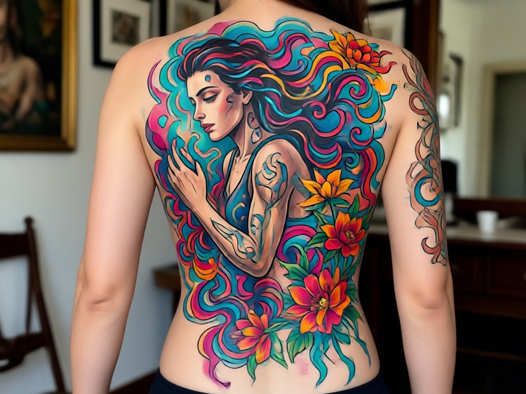 Foto zu eleganter Body Art Feature