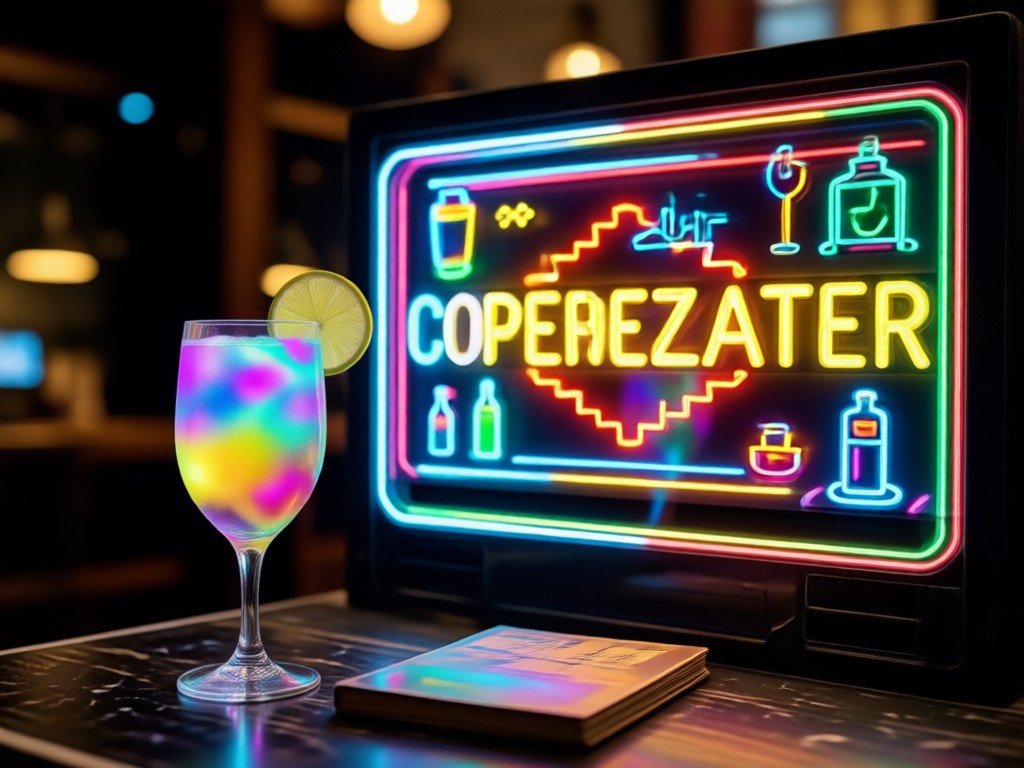 Social-Media-Beitrag mit einem kreativ benannten Cocktail