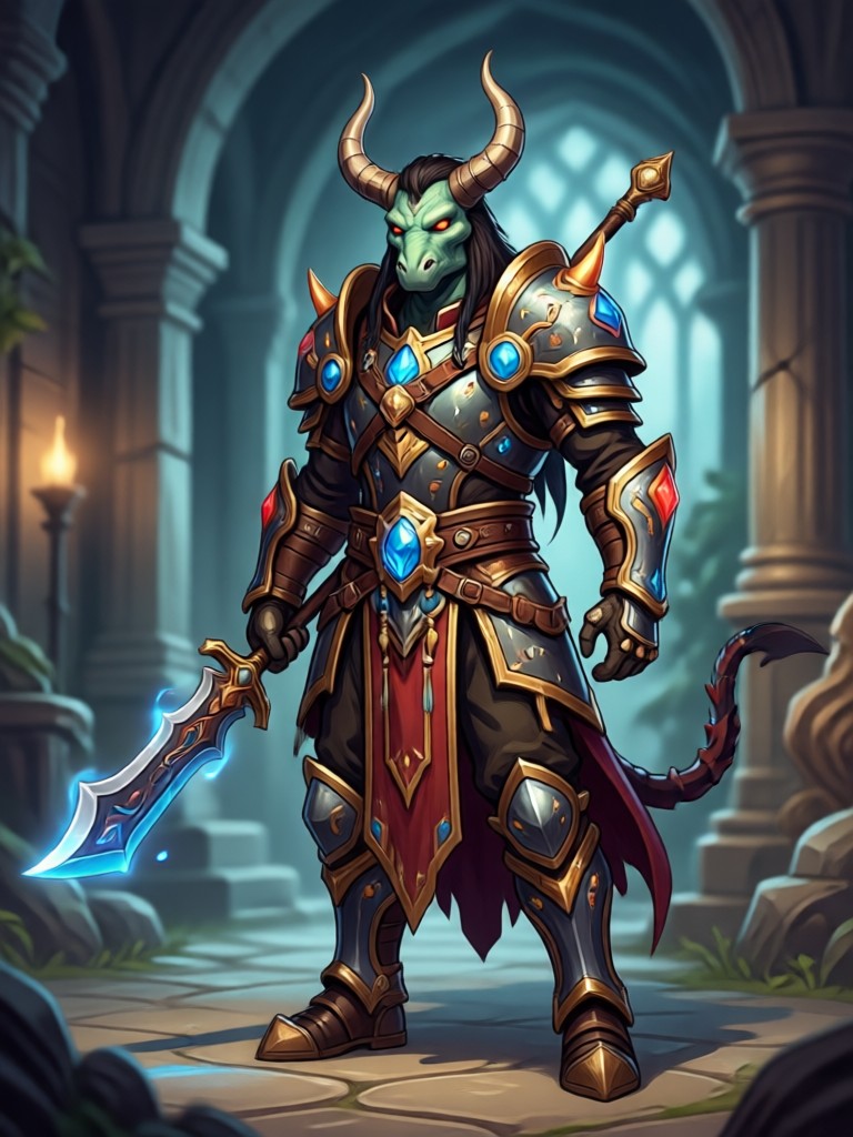 AI generated changeling character portrait