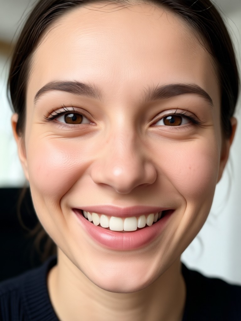 Old photo restoration with added AI smile