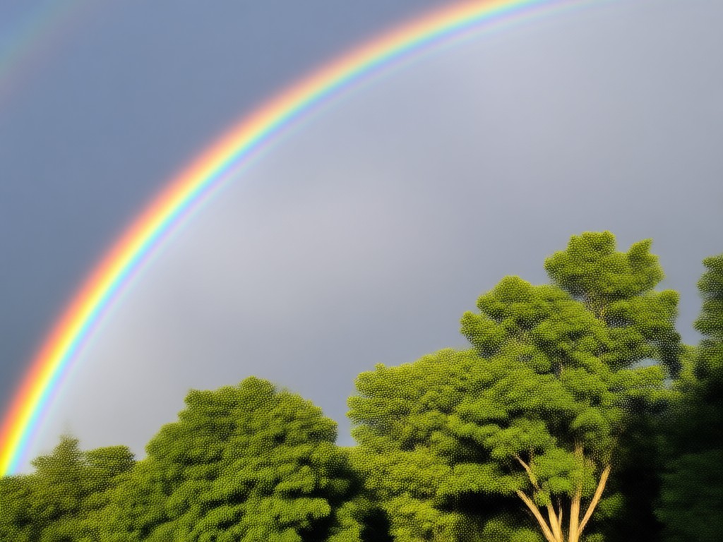 AI rainbow with realistic lighting integration