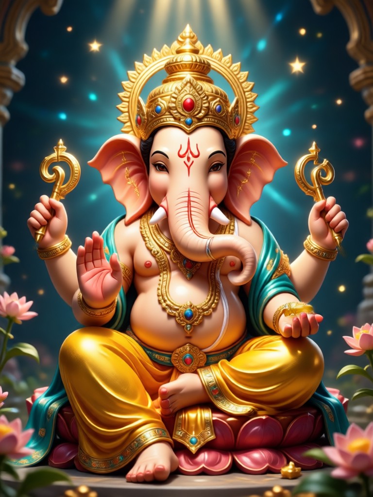 Festive glitter effect Ganesh photo