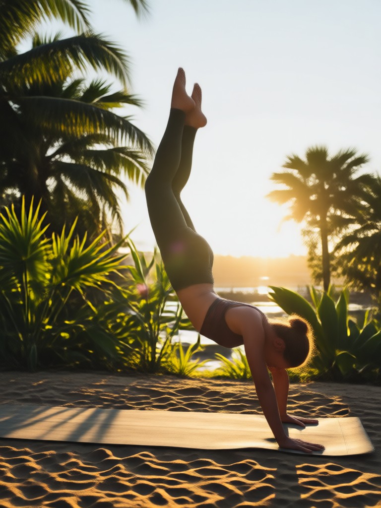 AI wellness photo cobra pose morning meadow