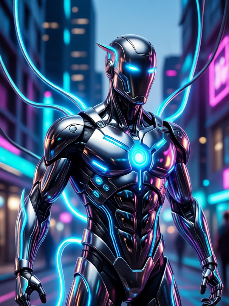 Superhero landing pose AI transformation