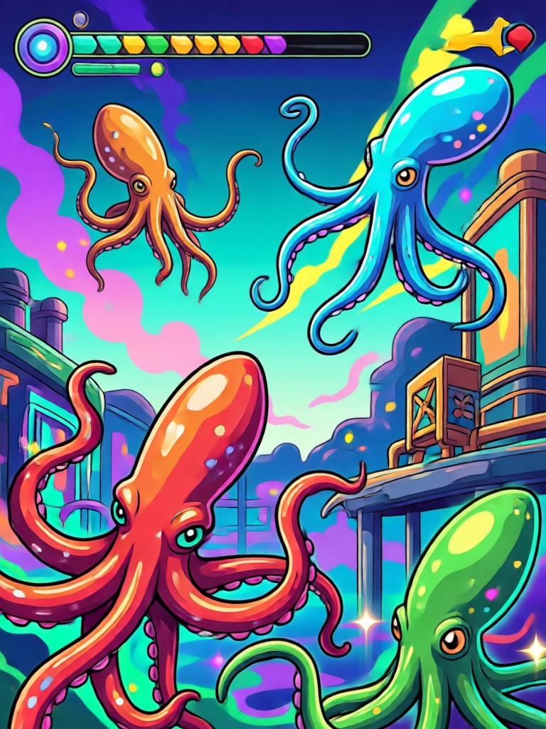 Dramatic Squid Game transformation with shadow 004