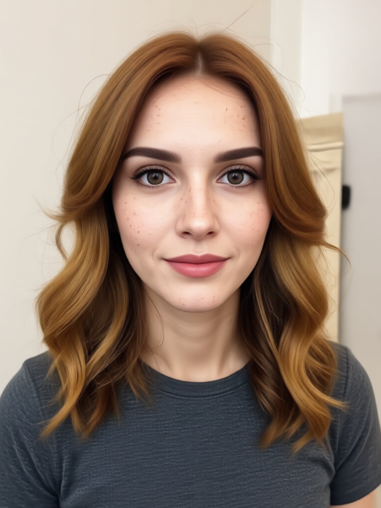 AI hair color change and style transformation result