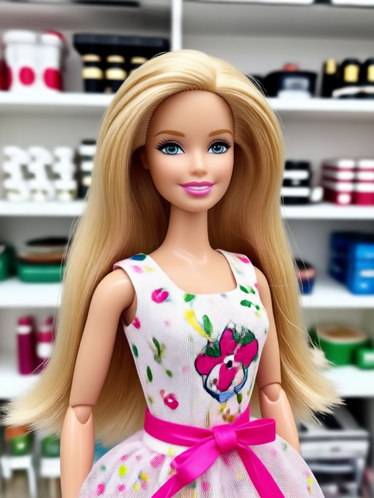 Fantasy Barbie doll with elf ears and magical aura
