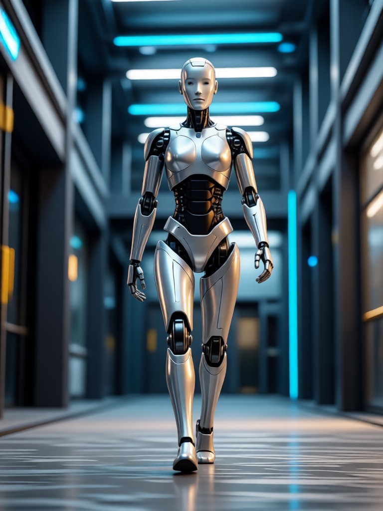 Energetic power walk animation