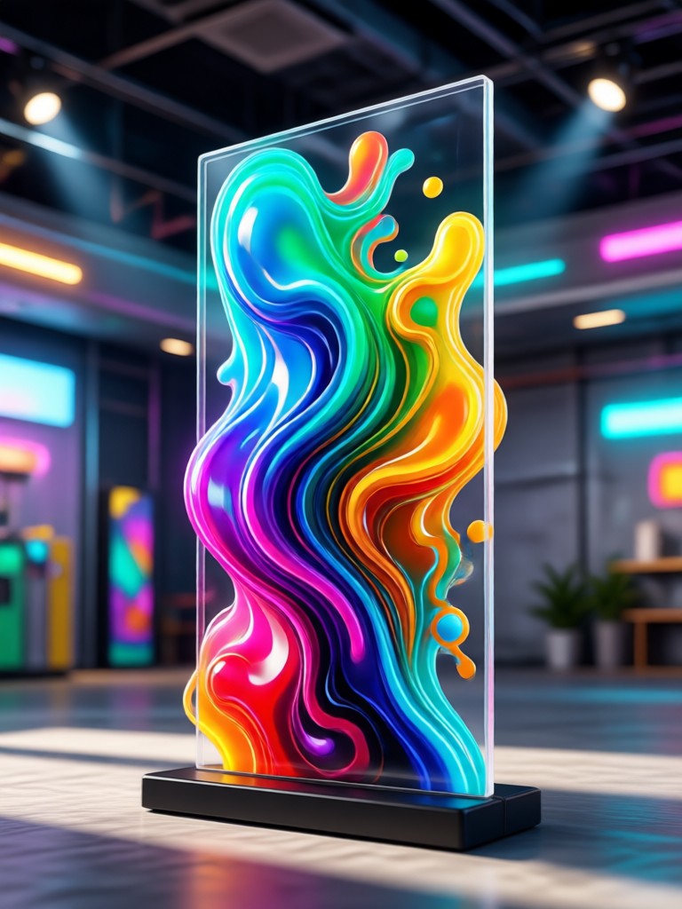 3D render acrylic standee generator