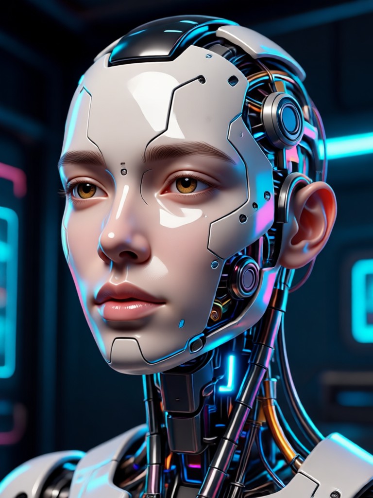 Vintage oil painting style AI portrait