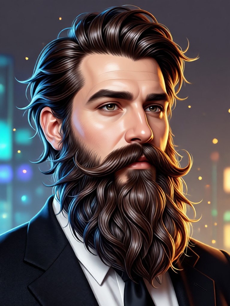 AI adding beard to historical photo