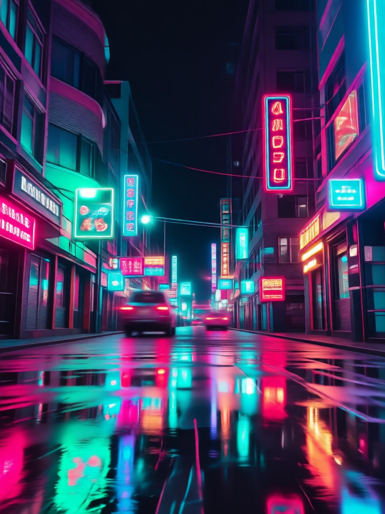 Abstrakte geometrische Formen mit Neon-Outlines