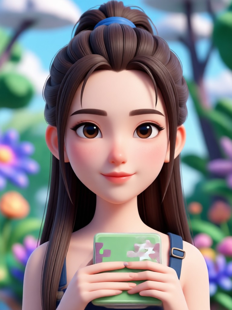 Avatar tutor AI yang ramah mengajarkan konsep