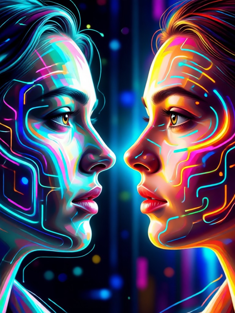 AI face swap before and after example