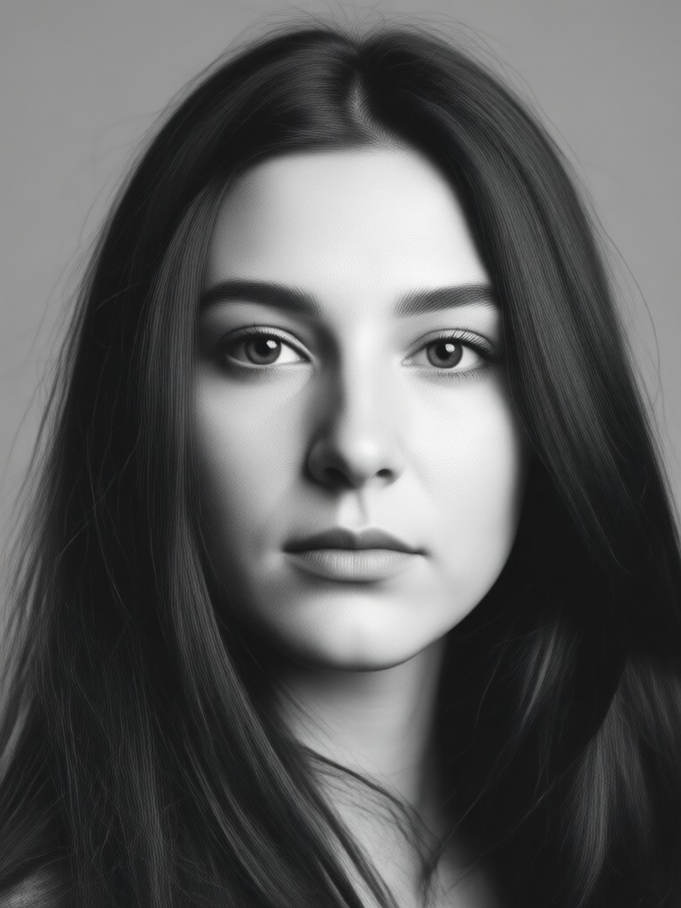 High contrast black and white portrait