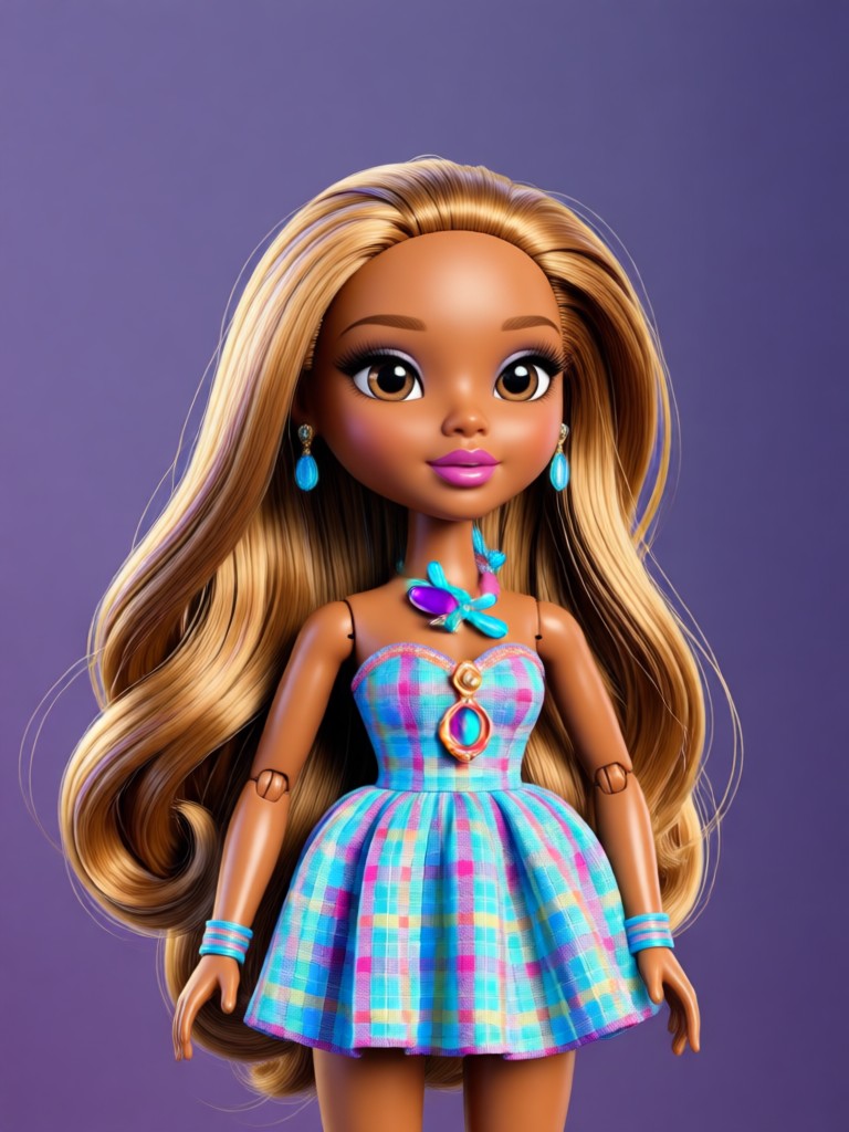 Y2K themed Bratz doll with chunky highlights