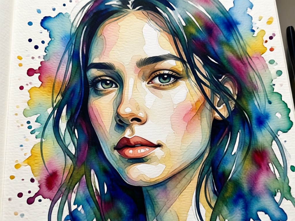 Gallery of different watercolor portrait styles