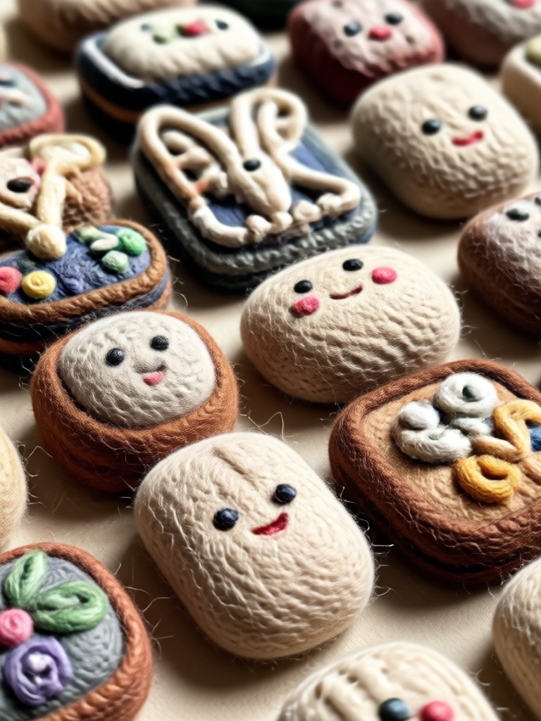 Smartphone displaying the heyo app creating a felt art image